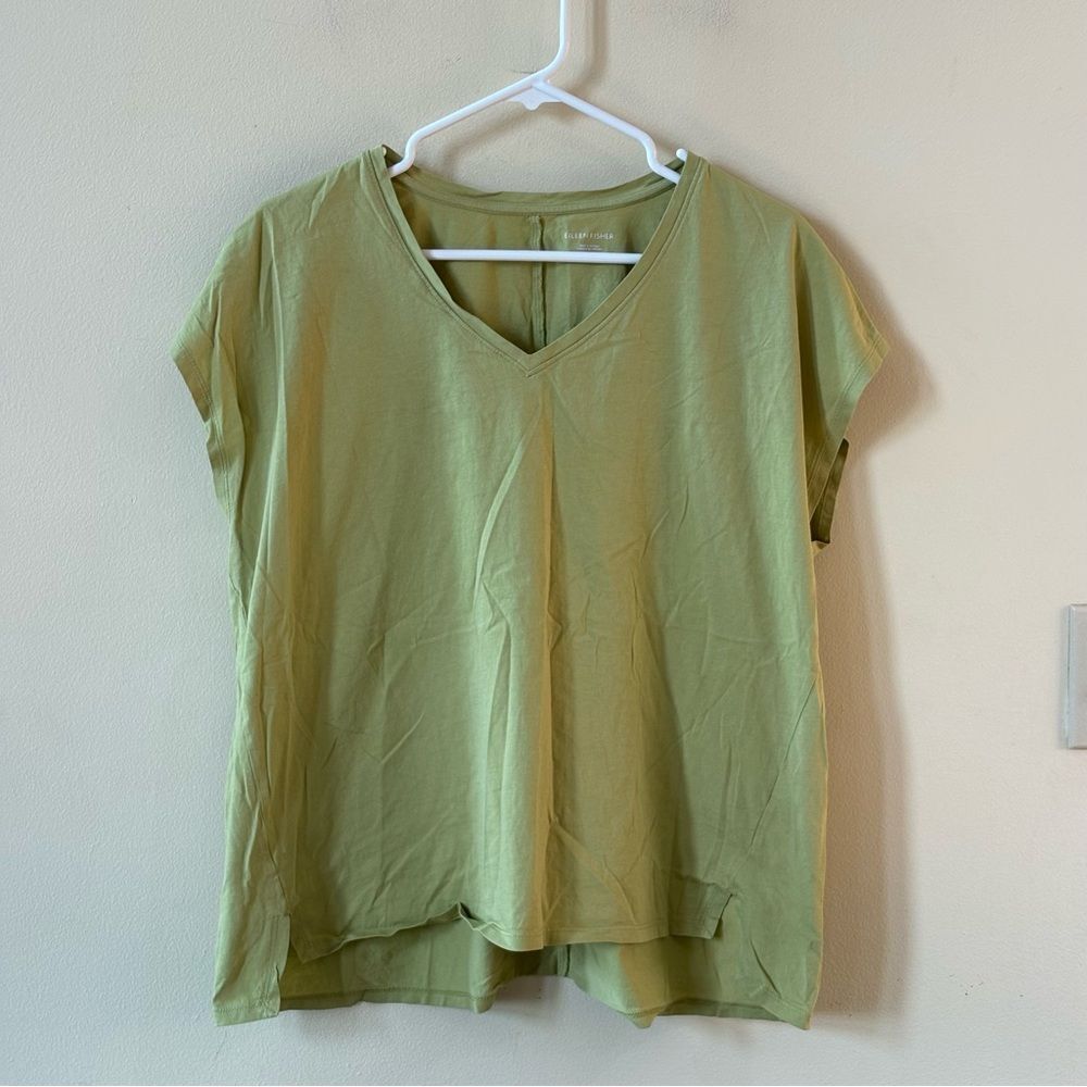 Eileen Fisher Organic Cotton V-neck T-Shirt